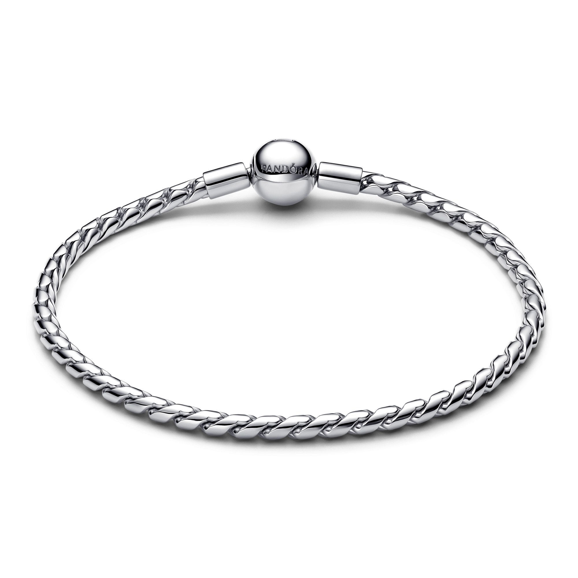 Pandora runder Verschluss Flügel-Kettenarmband - Sterling Silber