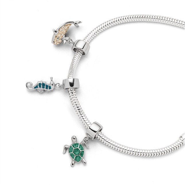 DUR Charm Walfisch Strandsand - Sterling Silber - Strandsand – Ansicht 2