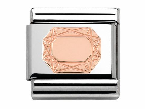 Classic Roségold Band mit Diamant Smaragd von Nomination, feines Design und edler Look in Roségold, elegantes Schmuckstück für jeden Anlass.