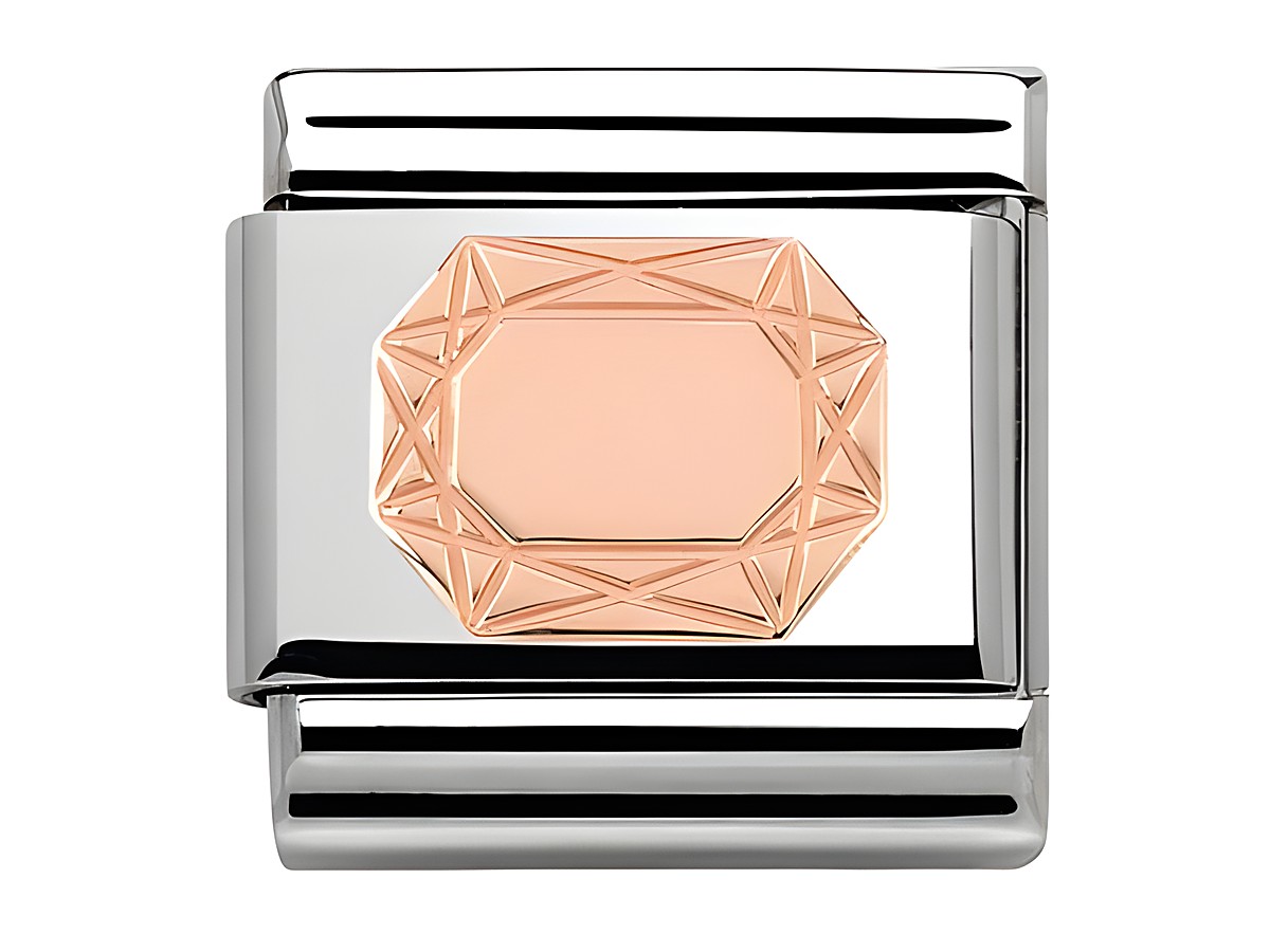 Classic Roségold Band mit Diamant Smaragd von Nomination, feines Design und edler Look in Roségold, elegantes Schmuckstück für jeden Anlass.