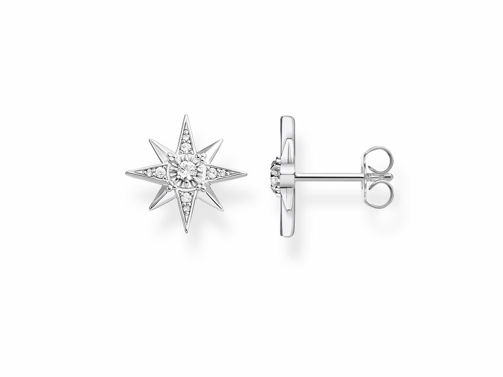 Thomas Sabo Ohrstecker H2081-051-14 in Sternform aus Sterling Silber mit weißen Zirkonia. Elegant und funkelnd, ideal für jeden Anlass, zeitloses Design und hochwertige Verarbeitung.