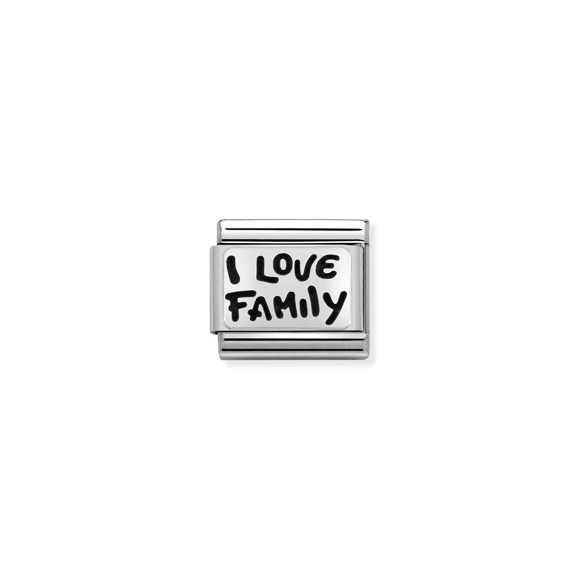 Nomination Composable Classic Charm I love my family - Edelstahl, Sterling Silber