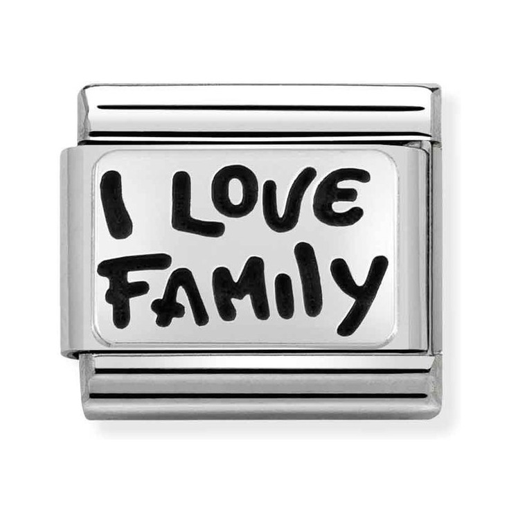 Nomination Composable Classic Charm I love my family - Edelstahl, Sterling Silber