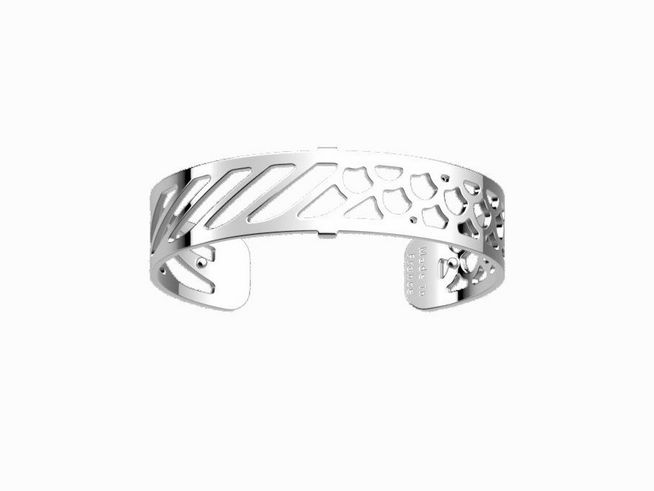 Armreif von Les Georgettes in Silber, 14 mm, filigranes Design mit ausgeschnittenen Mustern, elegant und modern, ideal für jeden Anlass.