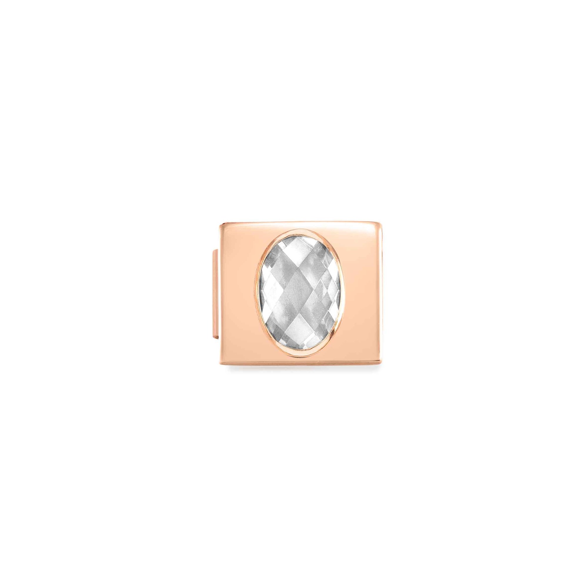 Nomination Classic GLAM Link Zirkonia FACETED steel Roségold - WEISS Zirkonia
