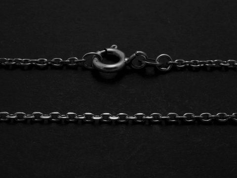 Silberkette Anker aus rhodiniertem Sterling Silber, 44,5 cm diamantiert und 1,5 mm dick, Hersteller Juwelier Harnisch, mit dünnem Ankerdesign, ideal für eleganten Schmuck.