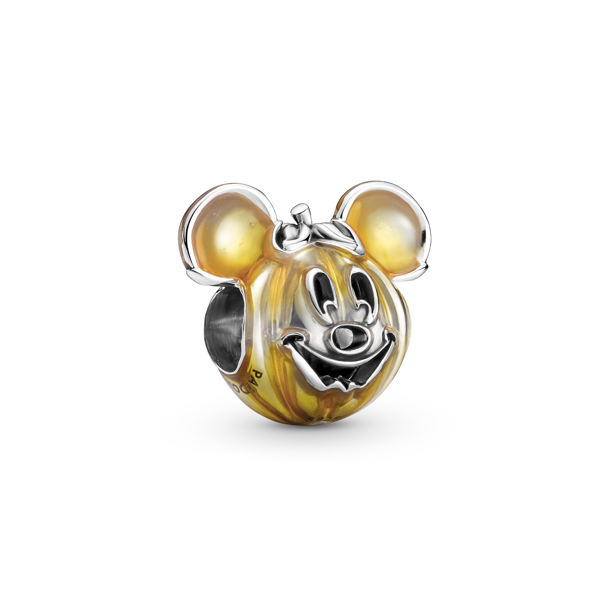 PANDORA Disney Mickey Mouse Kürbis Charm - Sterling Silber - Emaille - Orange