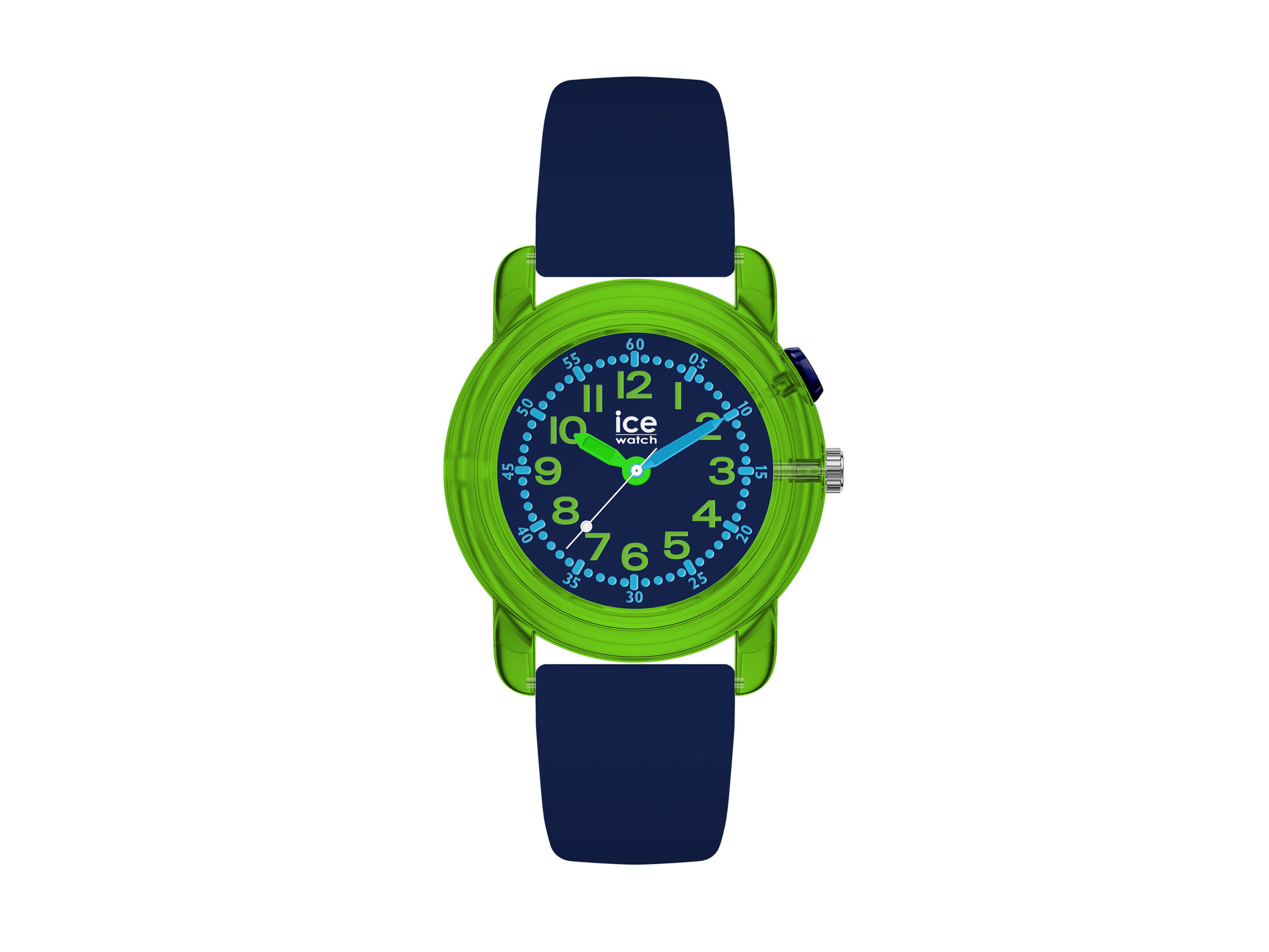 Ice Watch 024912 ICE find me tracking - Grün blau - Dino - Small Uhr Ice Watch 024912 mit grün-blauem Gehäuse und blauem Armband, sportlich und kindgerecht, große Ziffern auf dem Ziffernblatt, ideal für Kinder und stylisch zugleich.