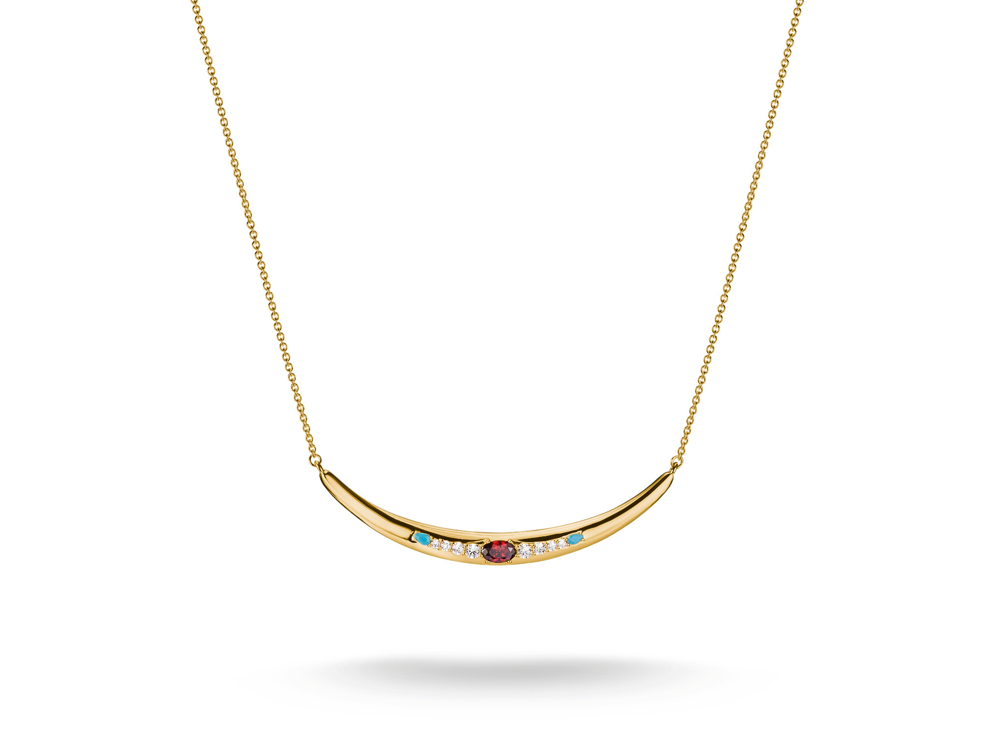 Thomas Sabo KE2330-971-7-L45V ELYNDRA Kette 40 - 45 cm - 750/- Gold auf Silber & Glas-Keramik Stein & Zirkonia - Bunt