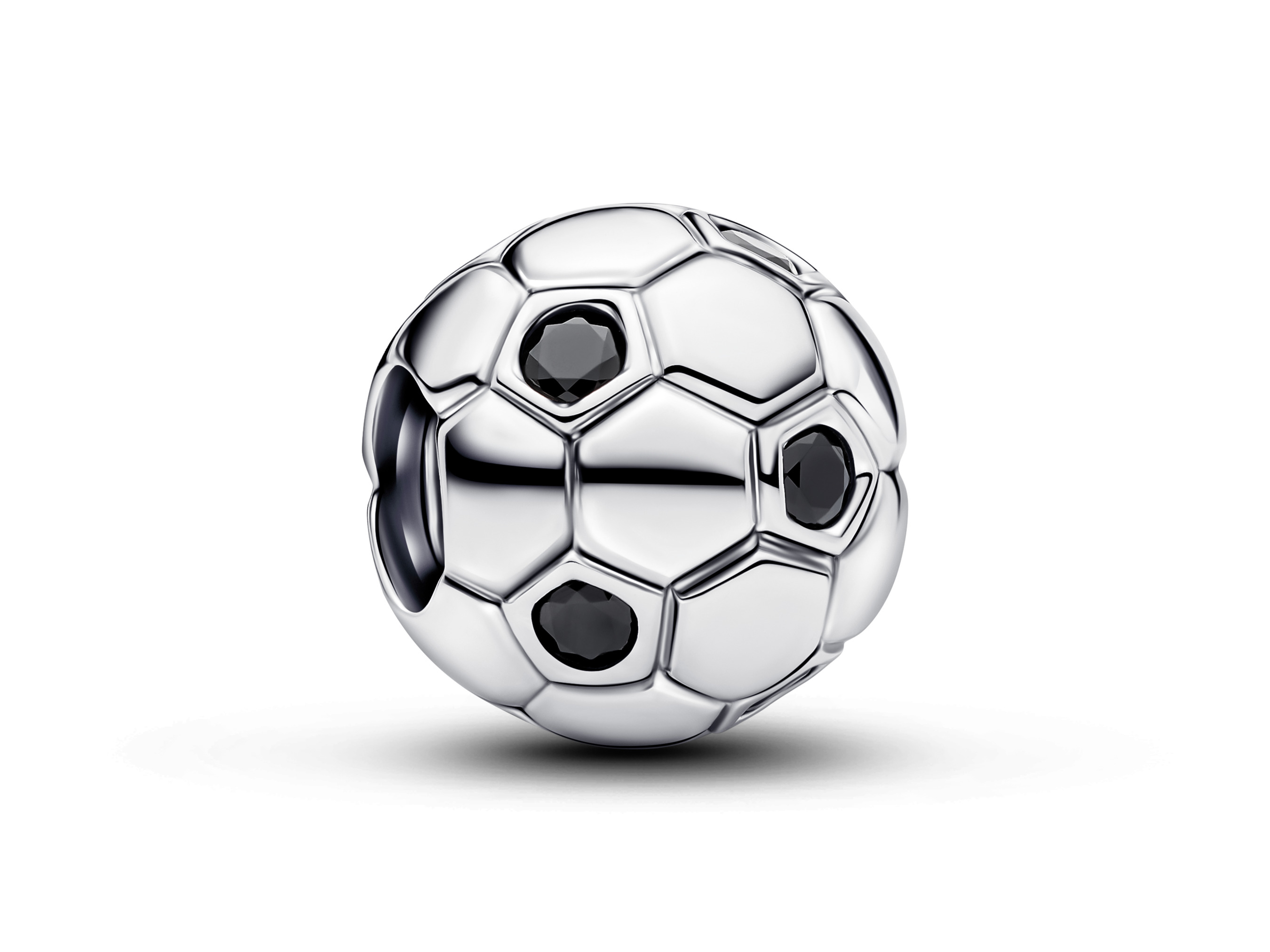 Pandora 794710C01 - Fußball-charm - Silber - synth. Kristall - Schwarz