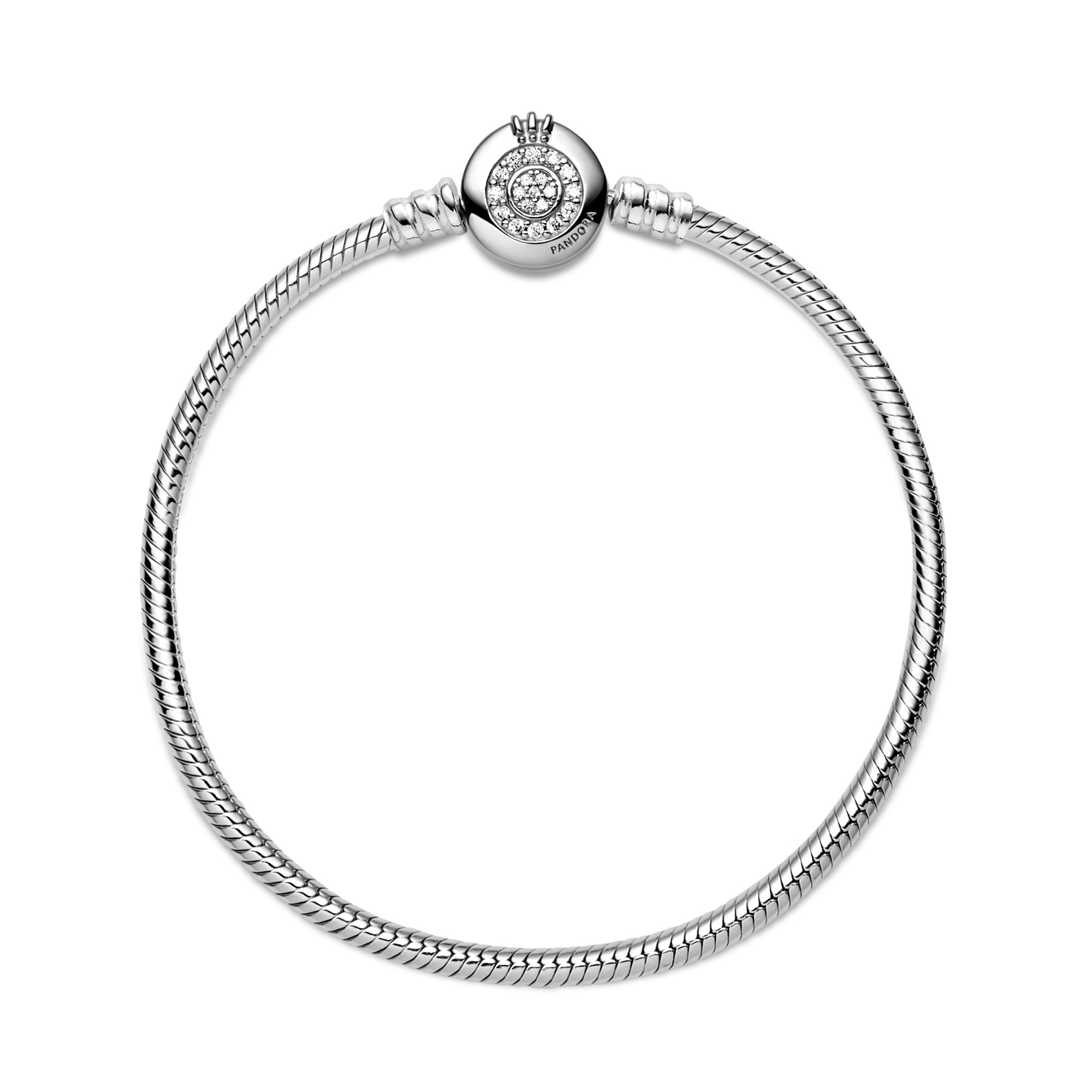 Pandora Armband - Pavé Verschluß - Silber