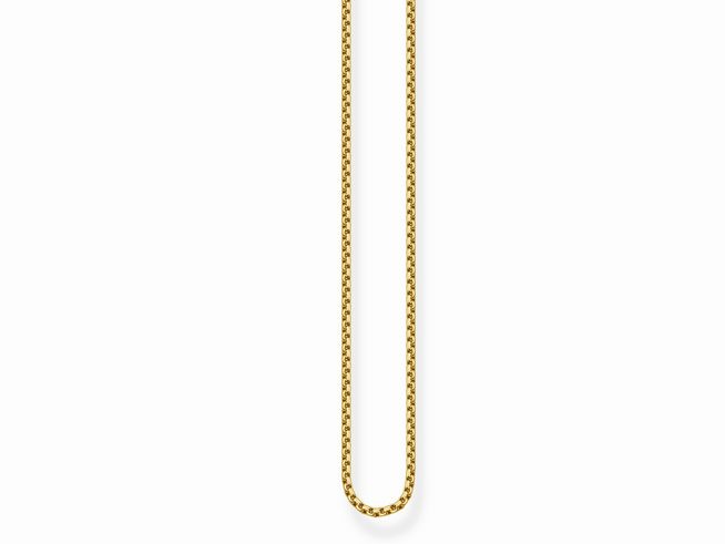 Kette von Thomas Sabo KE2227-413-39-L50v in Silber und vergoldetem Gelbgold, klassisches Design, 45 bis 50 cm lang, geeignet für Anhänger, zeitlos und elegant.