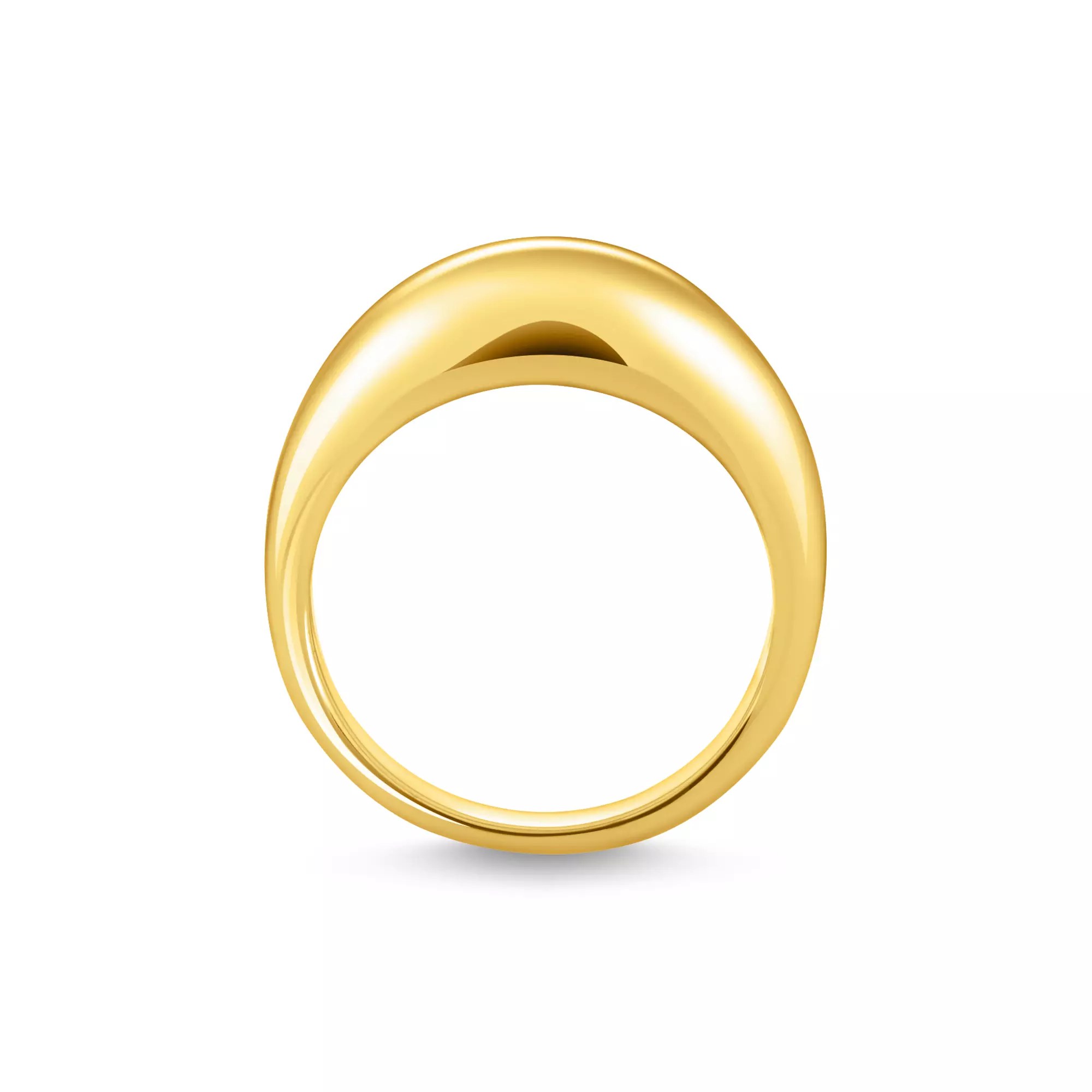 Thomas Sabo Ring mit zeitlos-edlem Design vergoldet – Silber – Ansicht 2