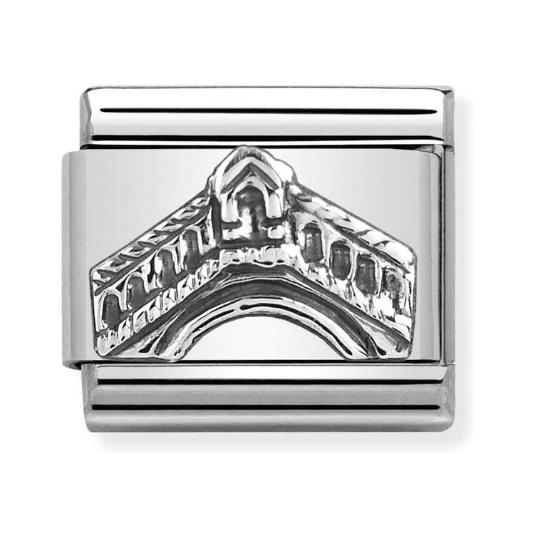 Nomination Composable Classic Charm Rialto-Brücke - Edelstahl, Sterling Silber