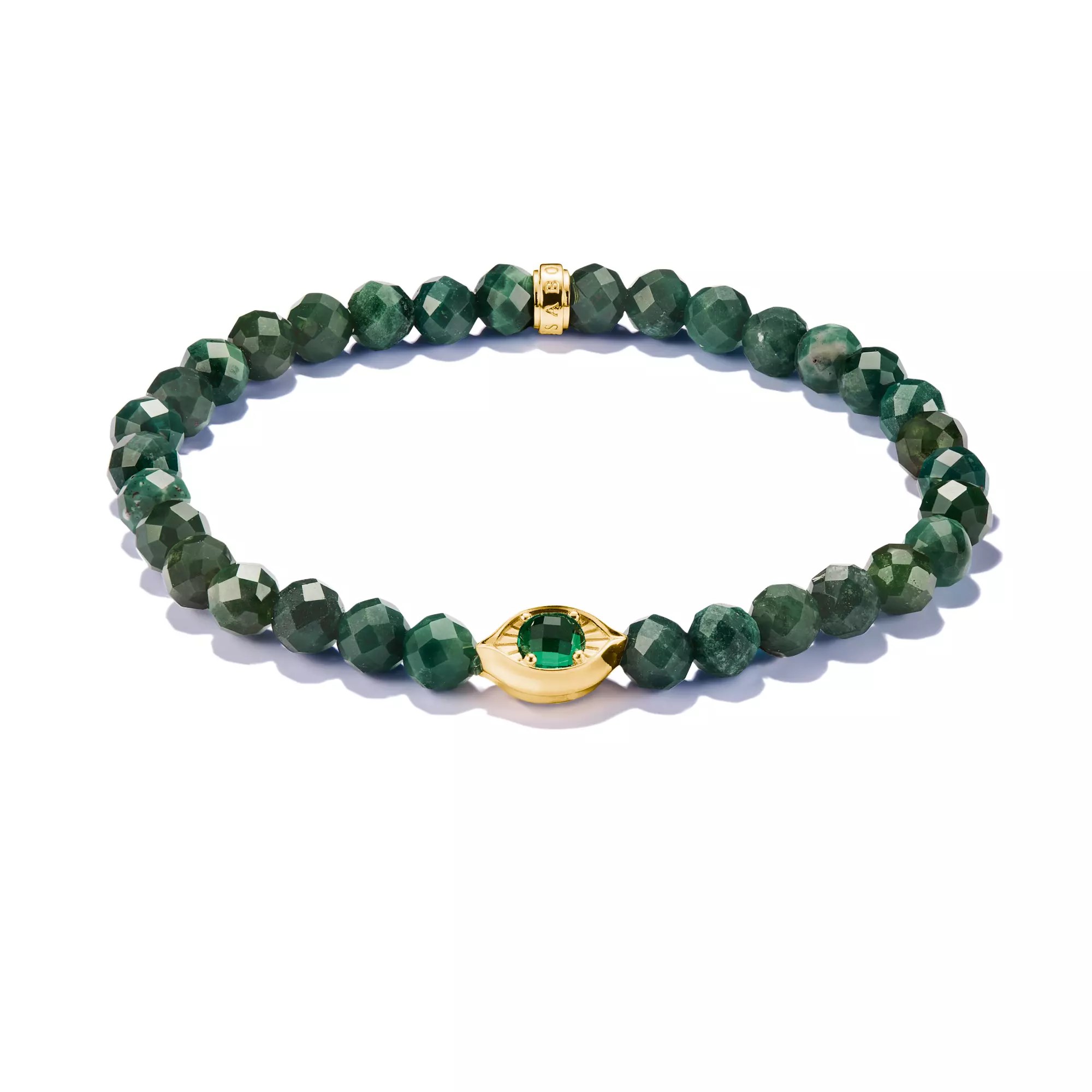 Thomas Sabo ELYNDRA Armband - 17 cm - Sterling Silber recy. mit 18K Vergoldung & Nano-Kristall - grün – Ansicht 2
