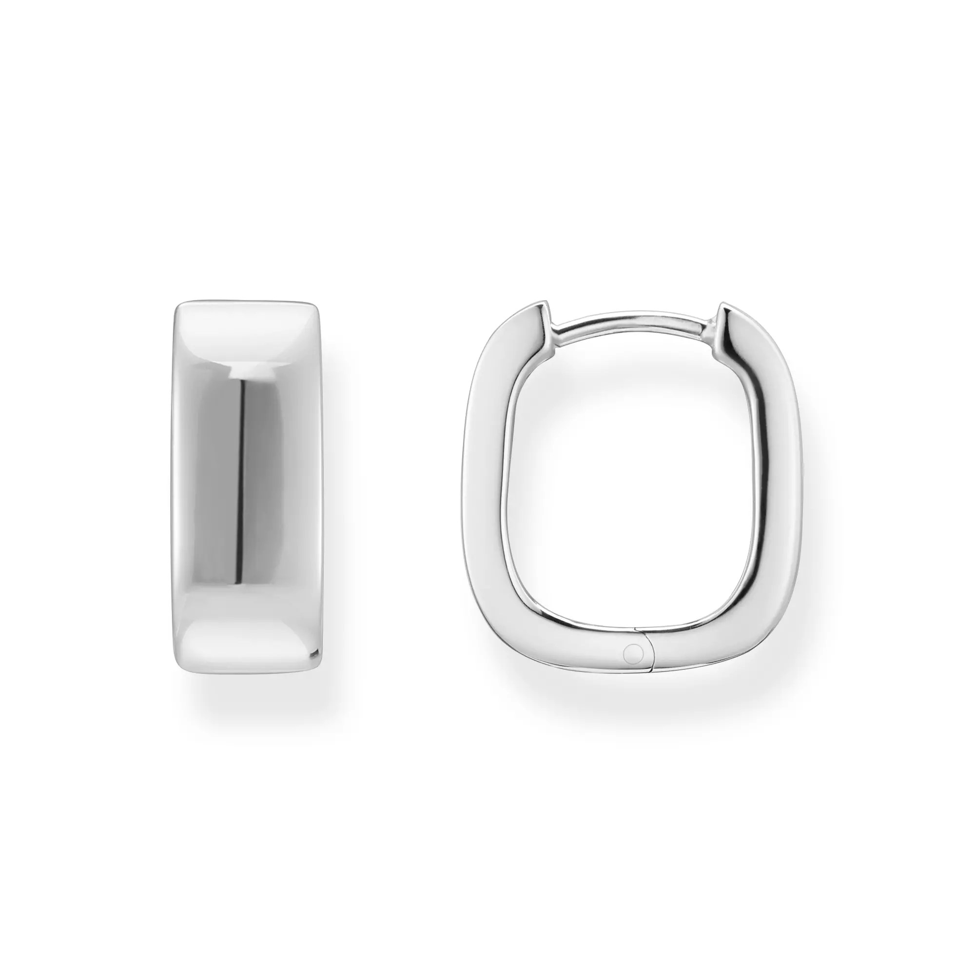 Thomas Sabo Creolen mit eckiger Form Silber – HOOP EARRINGS – 16,5 mm hoch – Ansicht 2