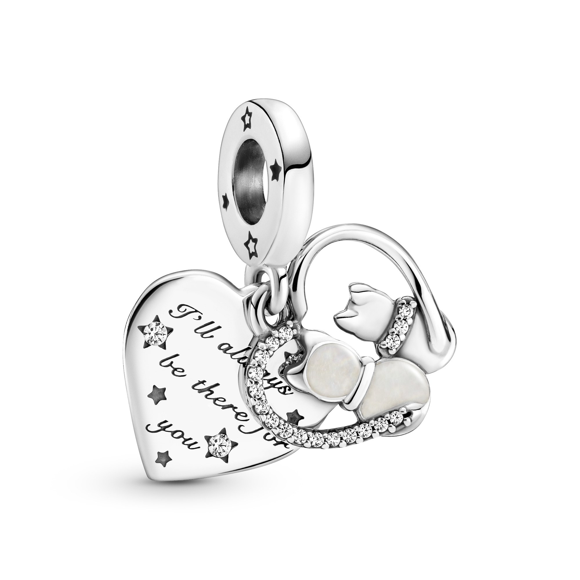 Pandora Silber Katzen Silber charm - Zirkonia + Emaille - Multicolor