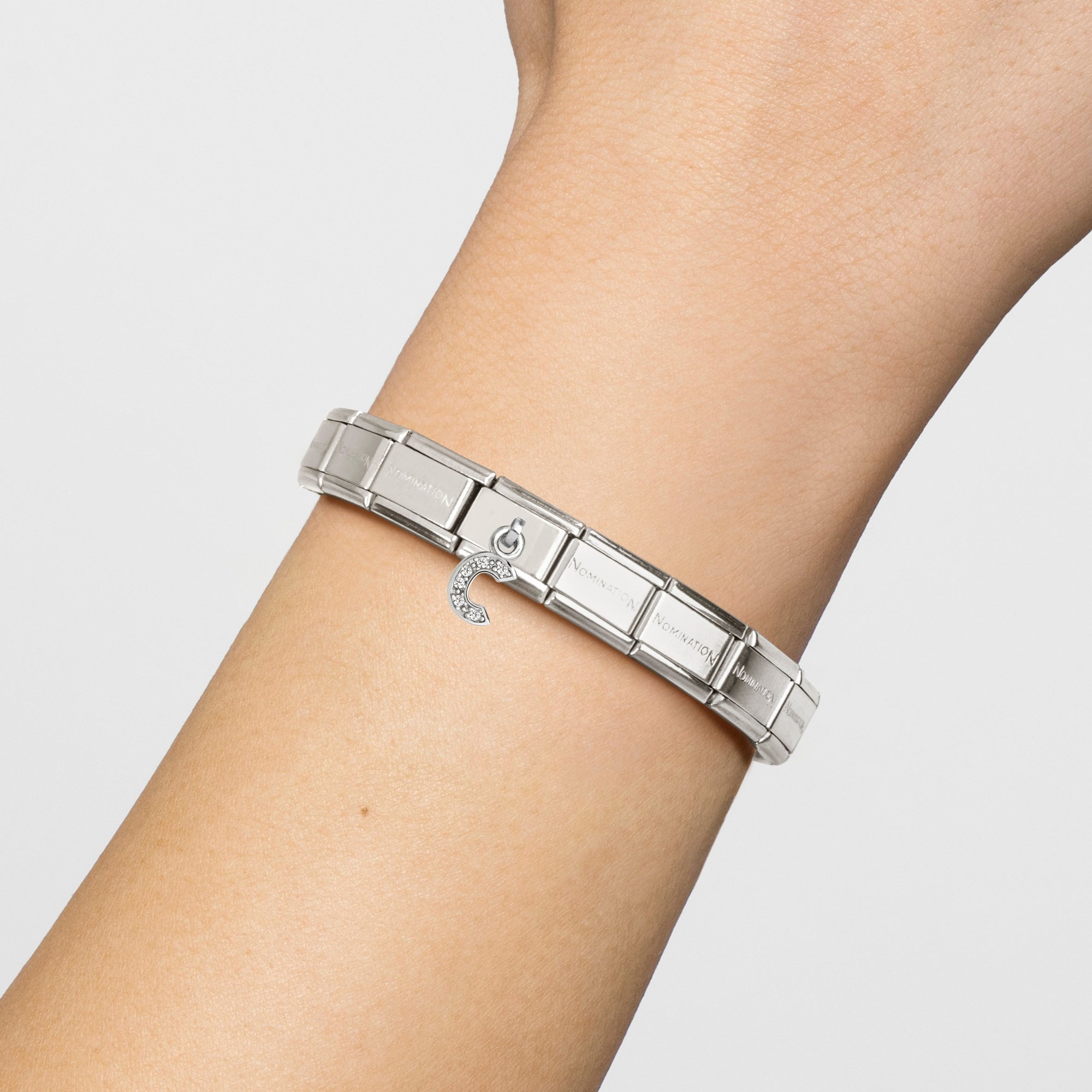 Nomination Classic Sterling Silber charm - Buchstabe C - Zirkonia – Ansicht 2