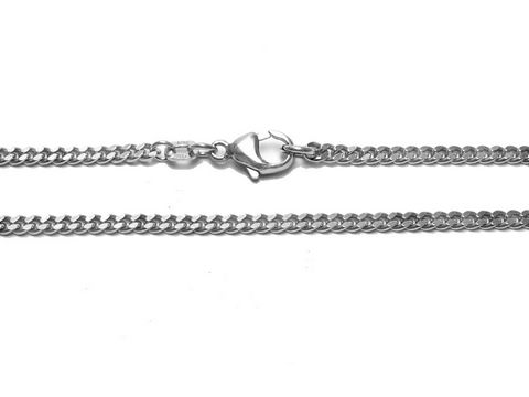 Weißgold Kette 585 Panzer 45 cm diamantiert, Hersteller Juwelier Harnisch, feine Gliederung mit einem Karabinerverschluss, elegantes und zeitloses Design für jeden Anlass.