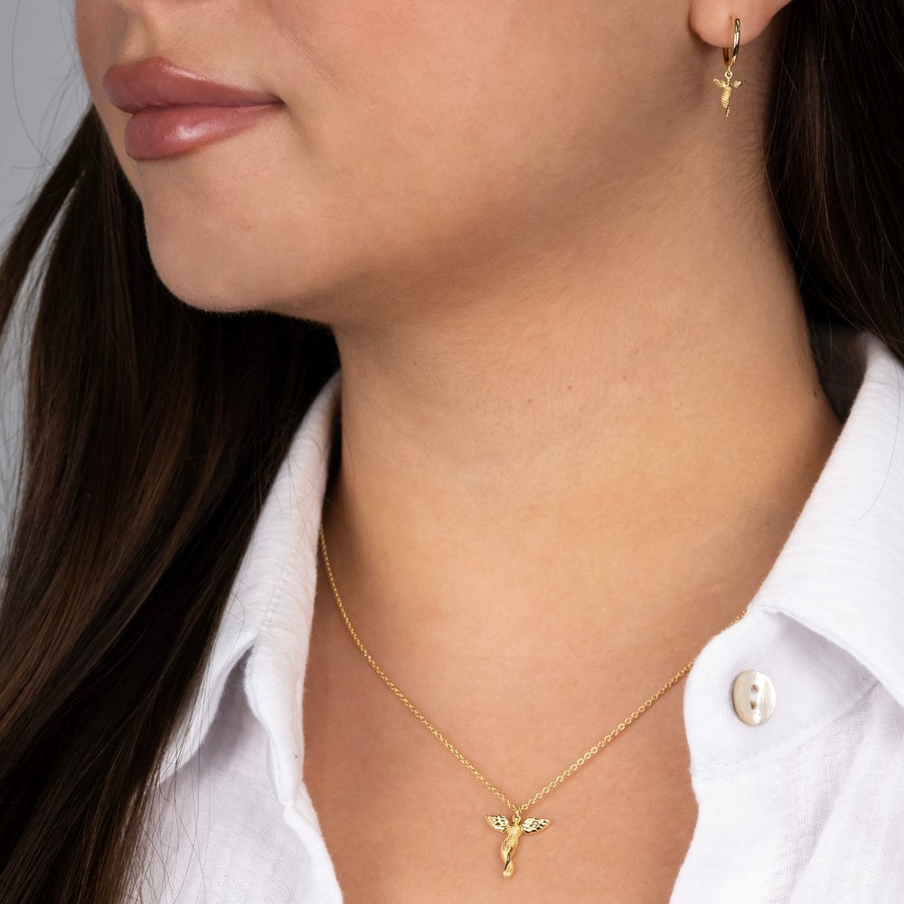 Engelsrufer LILANGEL Kette Engel - Gelbgold vergoldet auf Silber 40 cm – Ansicht 3
