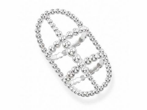 Thomas Sabo TR2047-001-12-54 Ring aus Silber in Größe 54, filigranes Design mit kugeligen Elementen, elegant und modern. Ideal für stilvolle Akzente im Alltag.