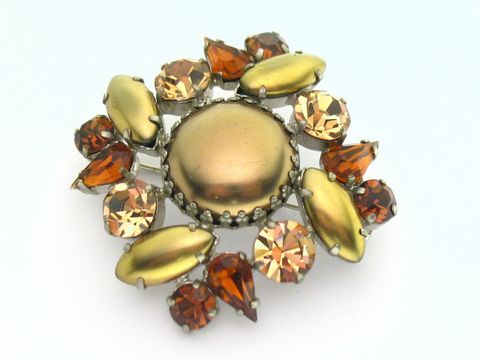 Damen Brosche - Eckig - Bunt und Gefasst - NEU - Hersteller: Juwelier Harnisch, Strass Broschen in weiteren Farben, kunstvoll gestaltet mit verschiedenen farbigen Strasssteinen.
