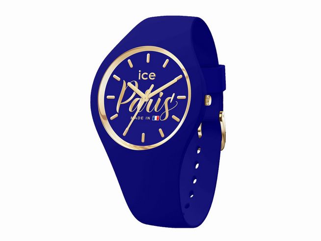 50441462-0 Ice Watch Uhr 023249 ICE cocorico Blau in der Farbe Blau, Small. Das Ziffernblatt hat goldene Akzente und das Armband ist aus hochwertigem Silikon gefertigt. Ideal für jeden Anlass.