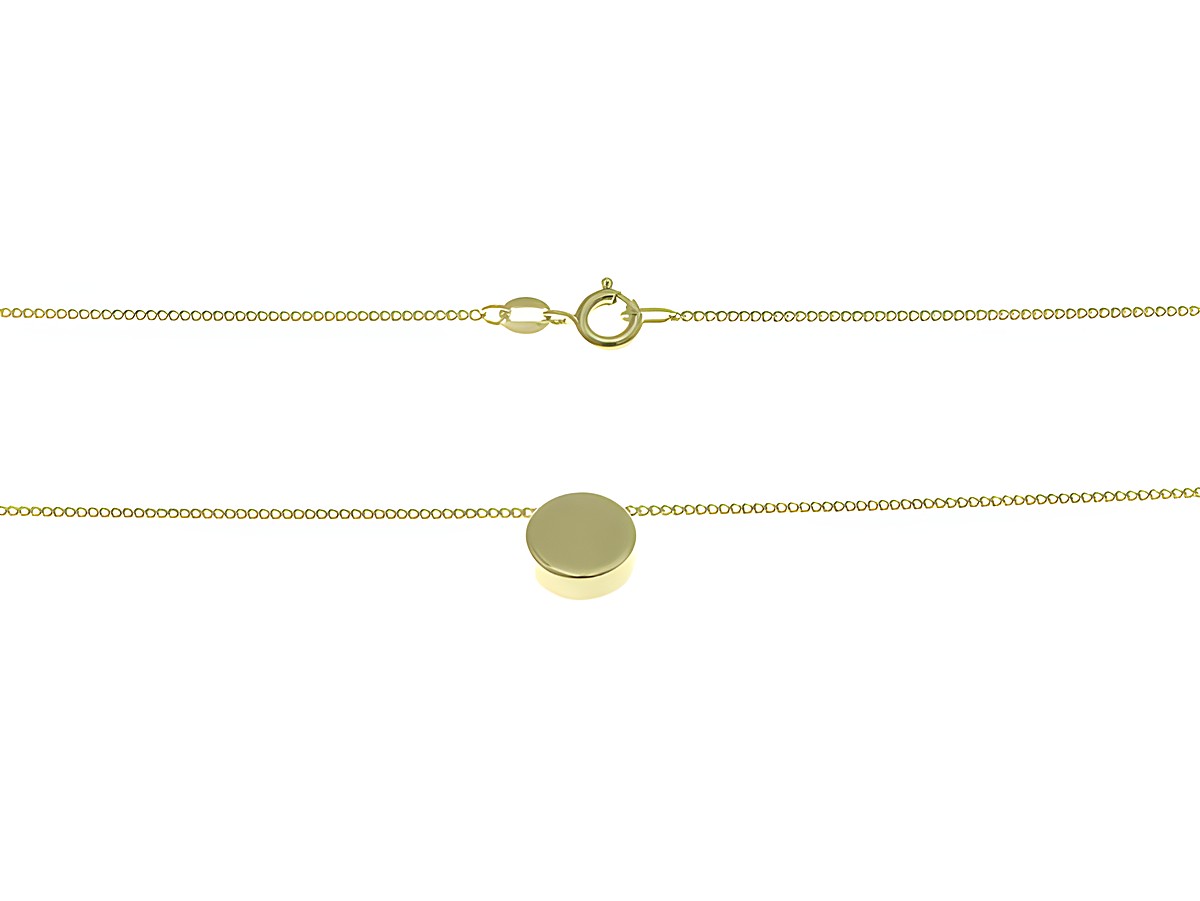 Kette inkl. Anhänger 333 Gelbgold rund 38 cm von Juwelier Harnisch mit filigraner Gliederkette und elegantem Mittelteil. Ideal für jeden Anlass und stilvollen Schmuck.