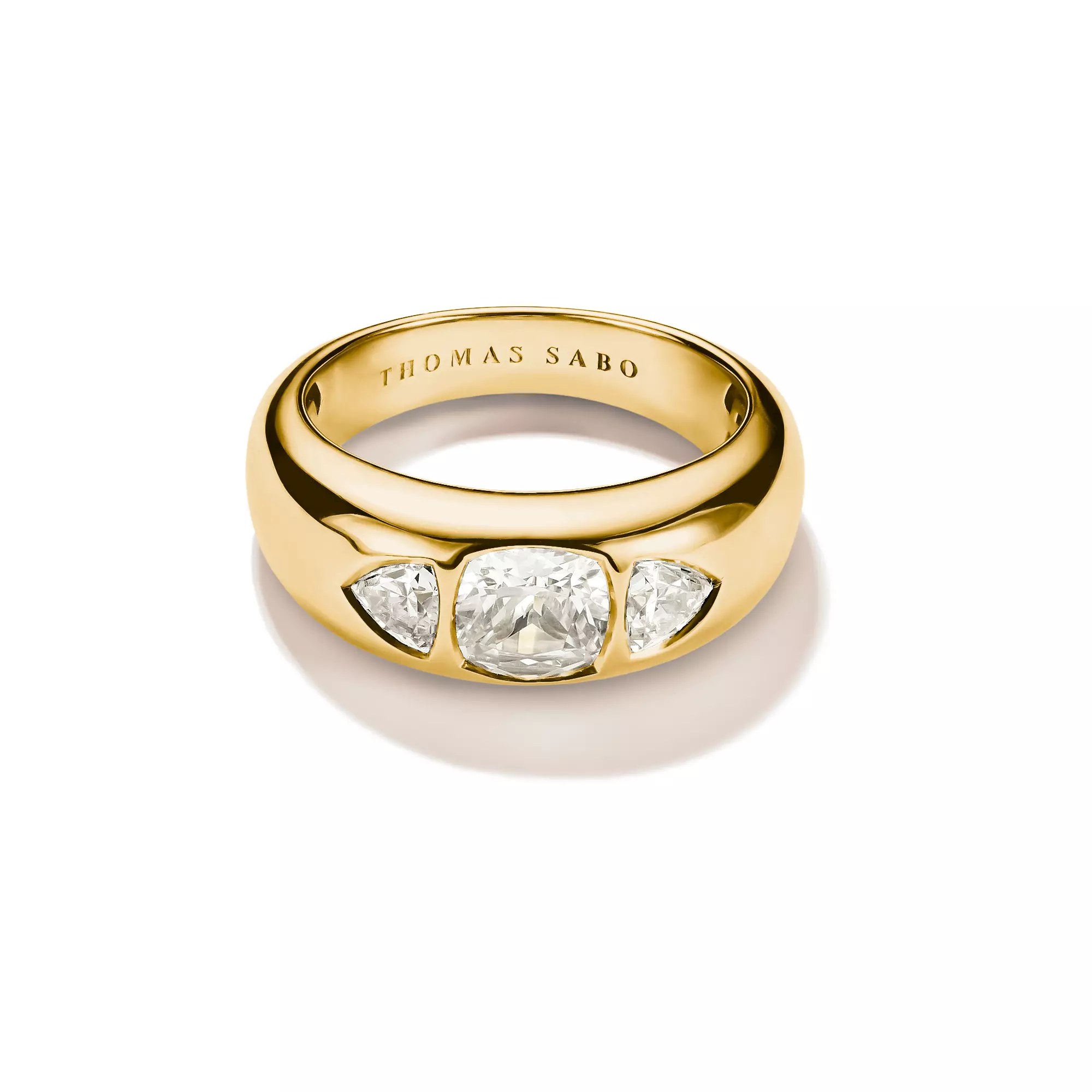 Thomas Sabo Ring mit facettierten weißen Zirkoniasteinen Bold Elegance 18k Vergoldung – Silber – Zirkonia – Ansicht 2