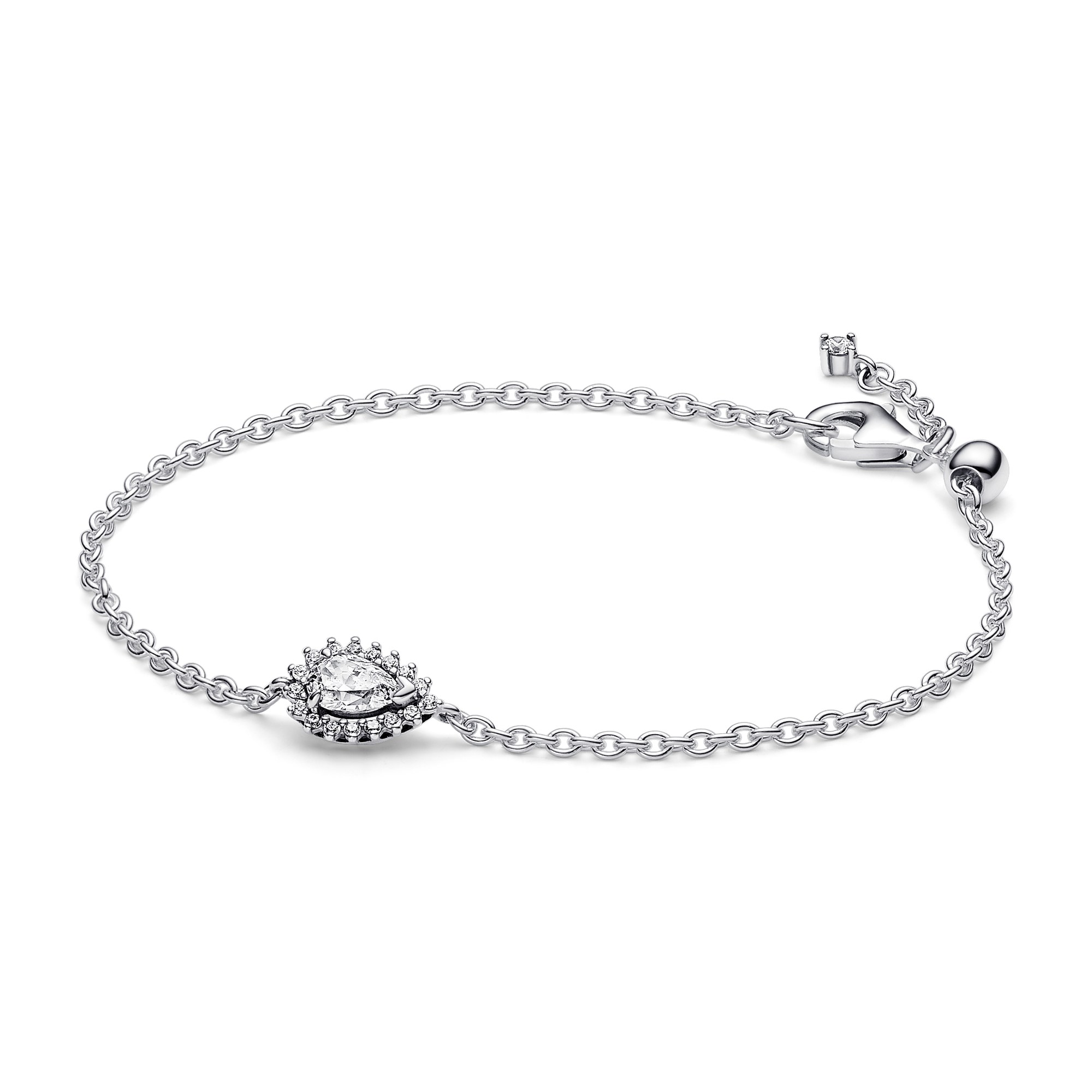 Pandora Funkelndes Birnen-Kranz Gliederarmband - Sterling Silber - Zirkonia