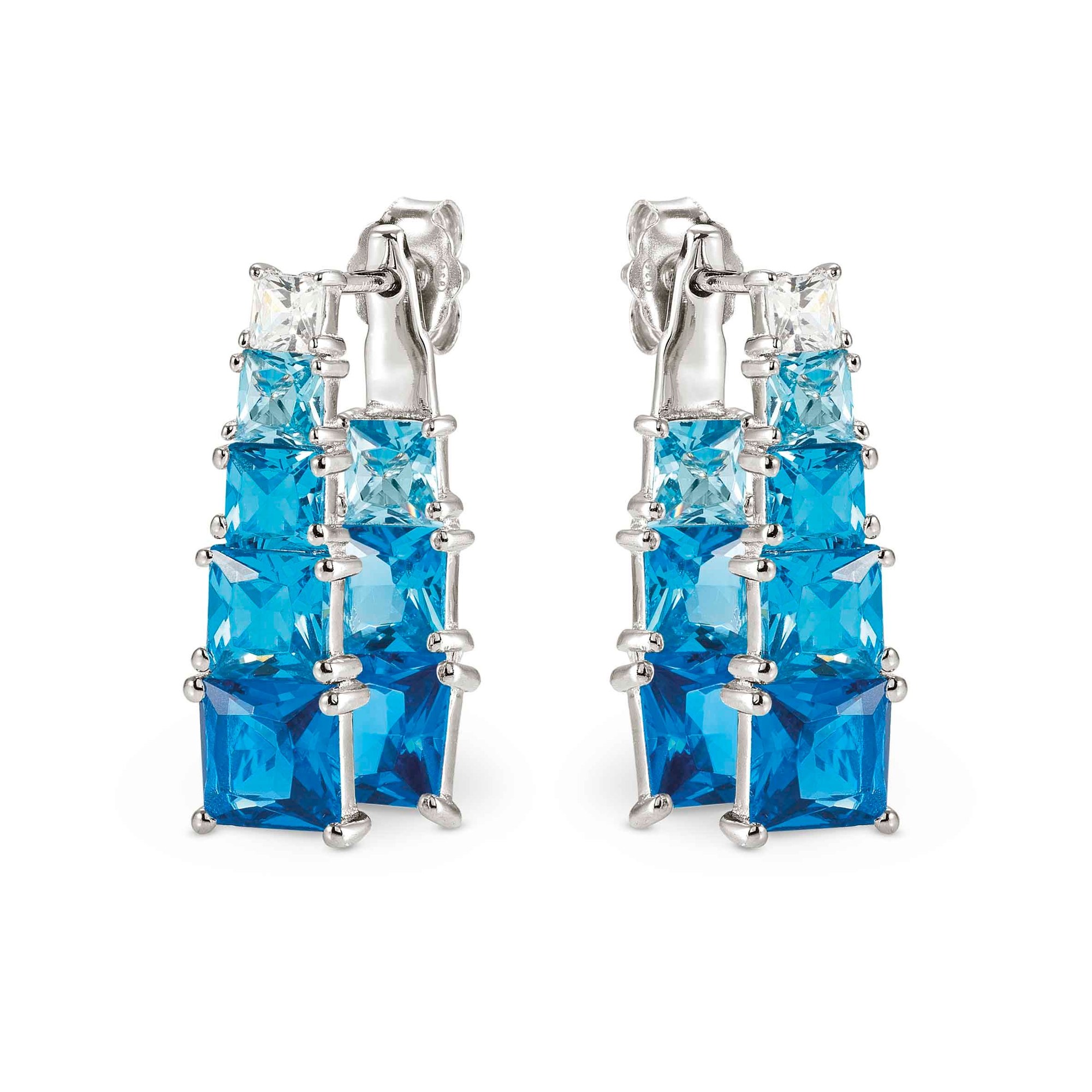 Nomination DAYTONIGHT Ohrhänger aus Sterling Silber - Zirkonia besetzt - Himmelblau - 2,5 cm – Ansicht 4