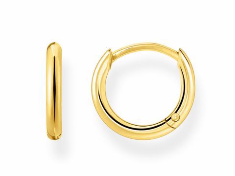 Creole Ohrstecker von Thomas Sabo aus Silber mit gelbgoldener Beschichtung, elegantes Design, zeitlos und passend für jeden Anlass. Ideal für stilbewusste Frauen.
