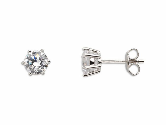 Xenox Sterling Silber Ohrringe XS7214 in Krappe Silber mit funkelndem Kristall, elegant und zeitlos, ideal für jeden Anlass, hochwertiger Ohrschmuck von Xenox.