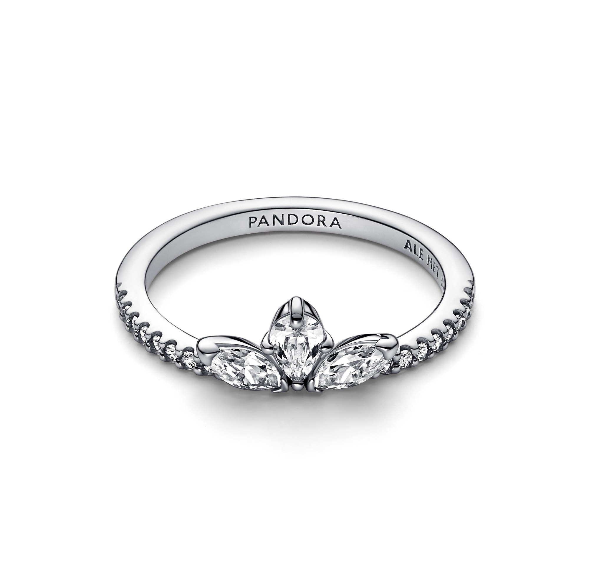 Pandora funkelndes Herbarium Cluster Ring - Sterling Silber - Zirkonia - Klar Ansicht 2 – Ansicht 2