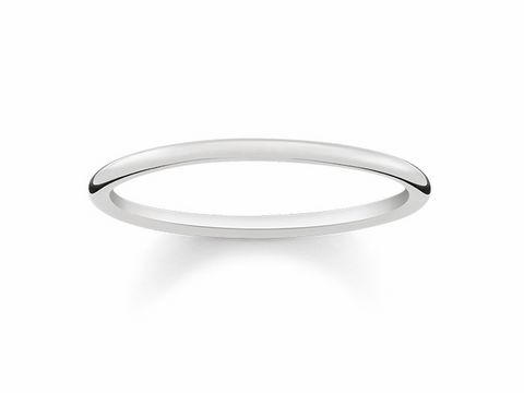 Silberner Ring von Thomas Sabo, Modell TR2123-001-12-60, Größe 60, schlichtes und elegantes Design, ideal für den täglichen Gebrauch oder besondere Anlässe.