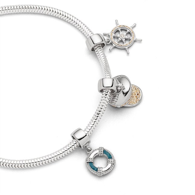 DUR Charm Kapitänsmütze Strandsand - Sterling Silber - Strandsand – Ansicht 2