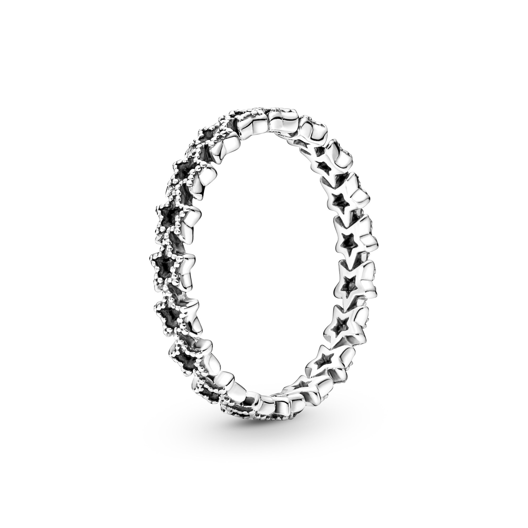 Pandora Ring - Asymmetrischer Sternenband - Sterling Silber