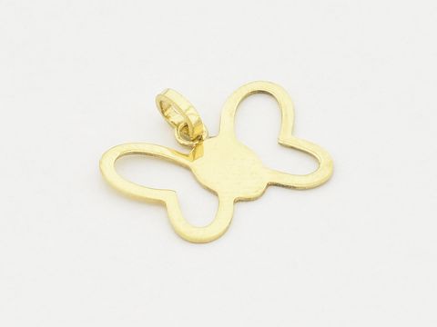 Schmetterlingsanhänger aus 333 Gold, träumerisches Design, Hersteller Juwelier Harnisch, stilvolles Schmuckstück für Tierliebhaber.