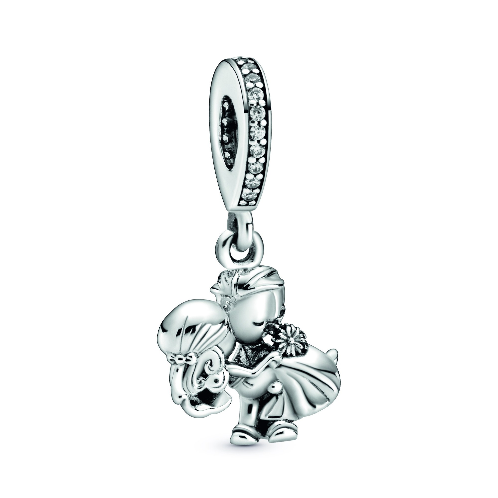 Pandora Silber Charm Anhänger - Ehepaar - Zirkonia