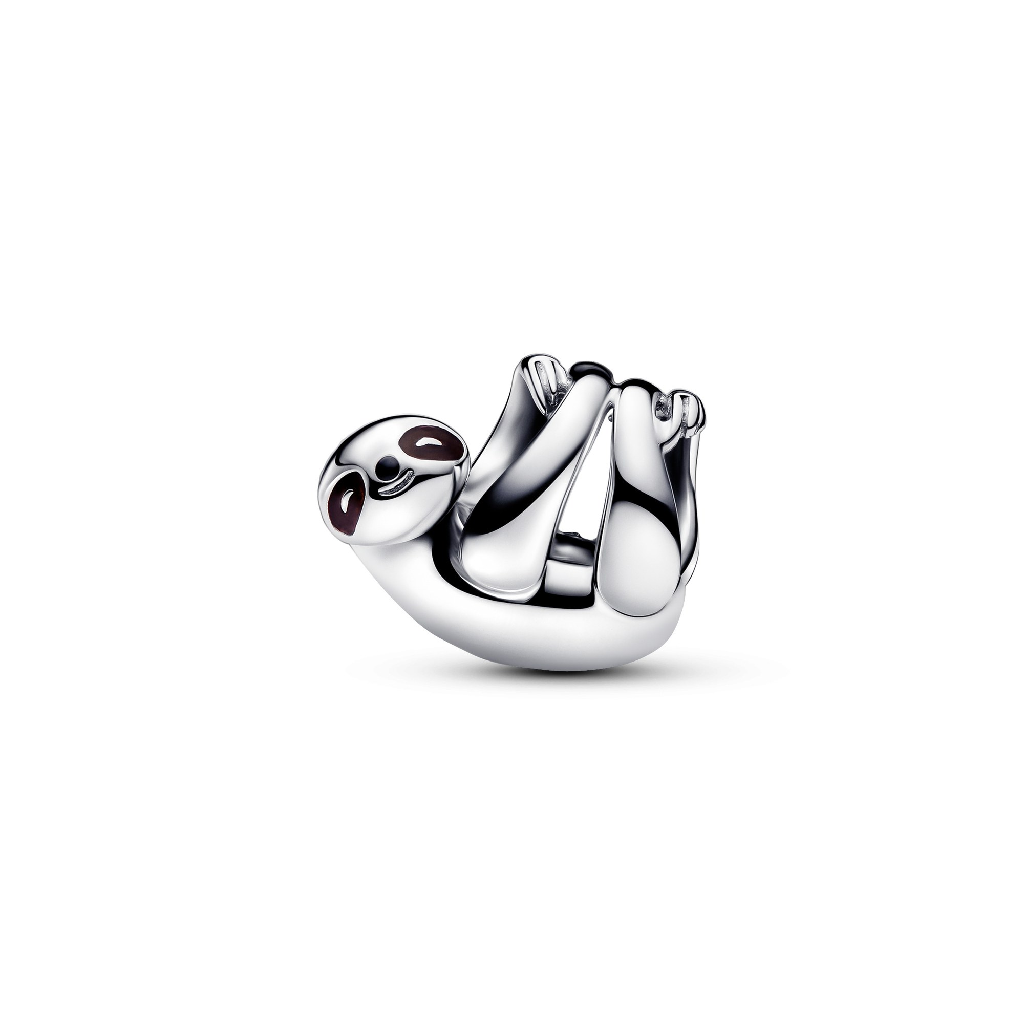 Pandora Hängendes Faultier Charm - Sterling Silber - Emaille Schwarz