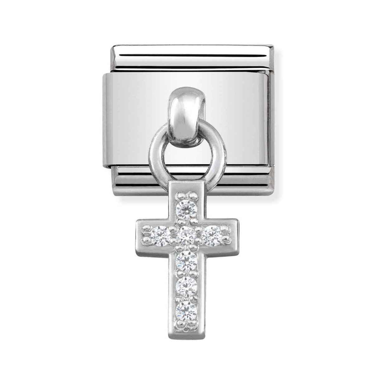Nomination Classic CHARMS Edelstahl + Silber - Kreuz