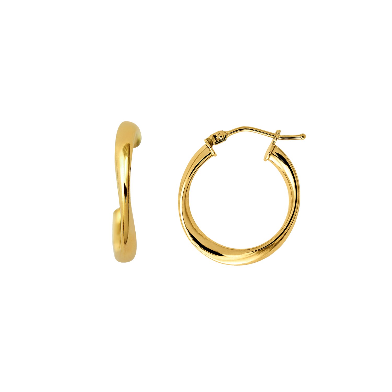 XENOX XG14K6028G - Gelbgold 585 Creolen - poliert – Ansicht 2