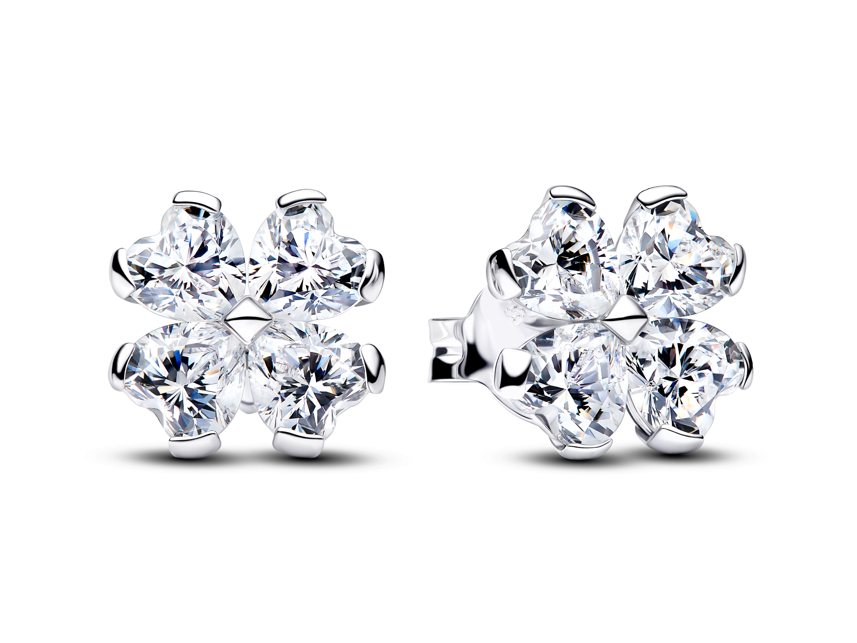 Pandora 294500C01 - Funkelndes Glückskleeblatt Ohrstecker - Sterling Silber - Zirkonia