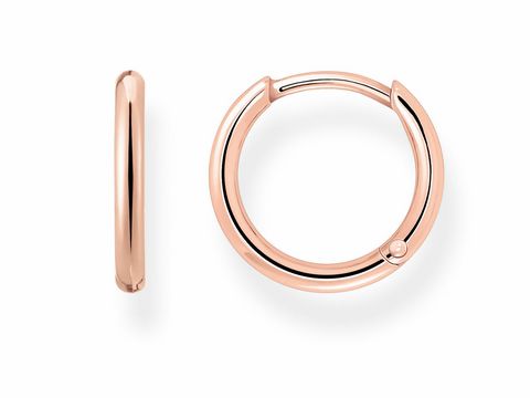 Creole Ohrring aus Silber mit Roségold-Finish aus der Thomas Sabo Charming Collection, elegant und zeitlos, ideales Accessoire für jeden Anlass.