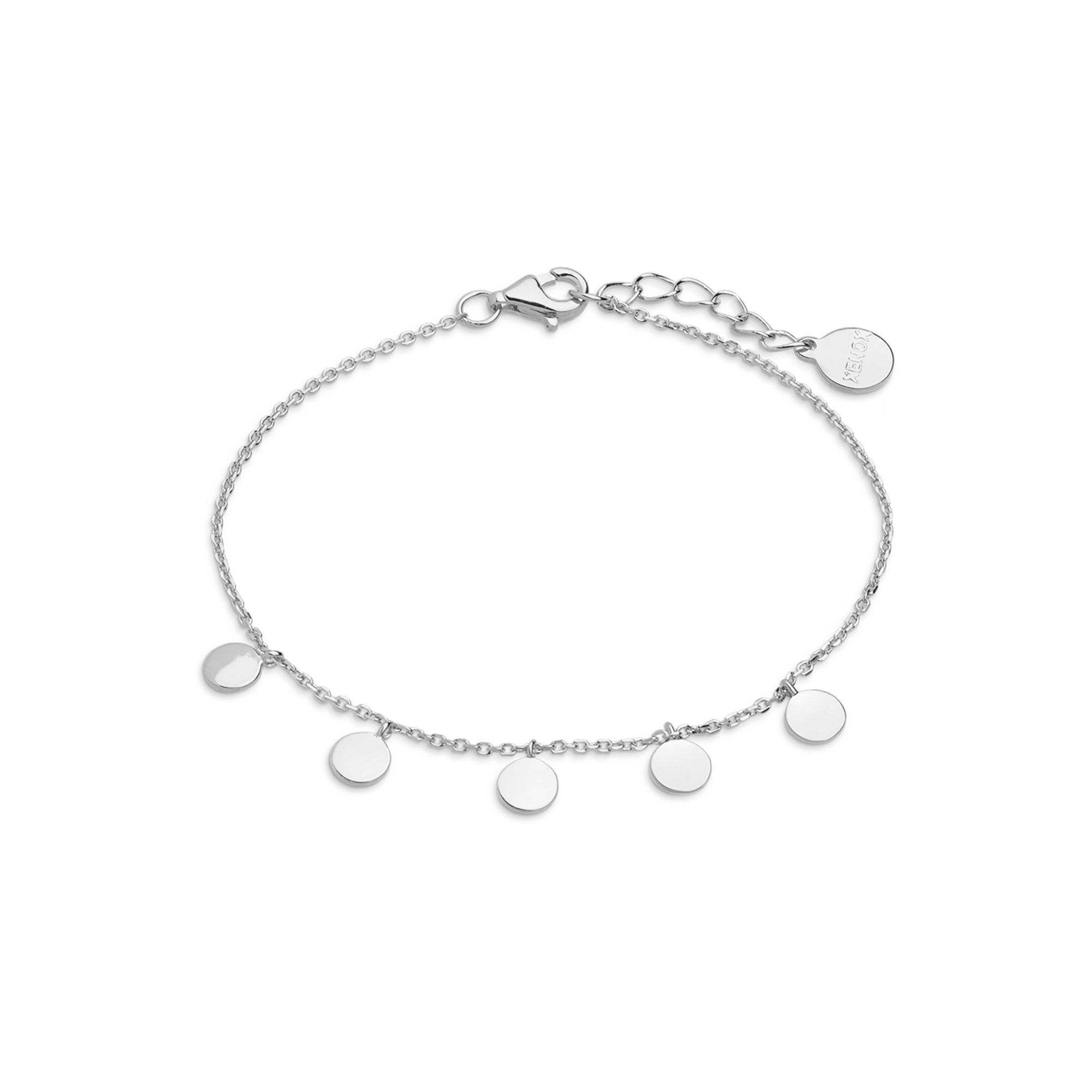 XENOX Sterling Silber Armband - 18,5 cm - GRAVUR - Ankerkette – Ansicht 2