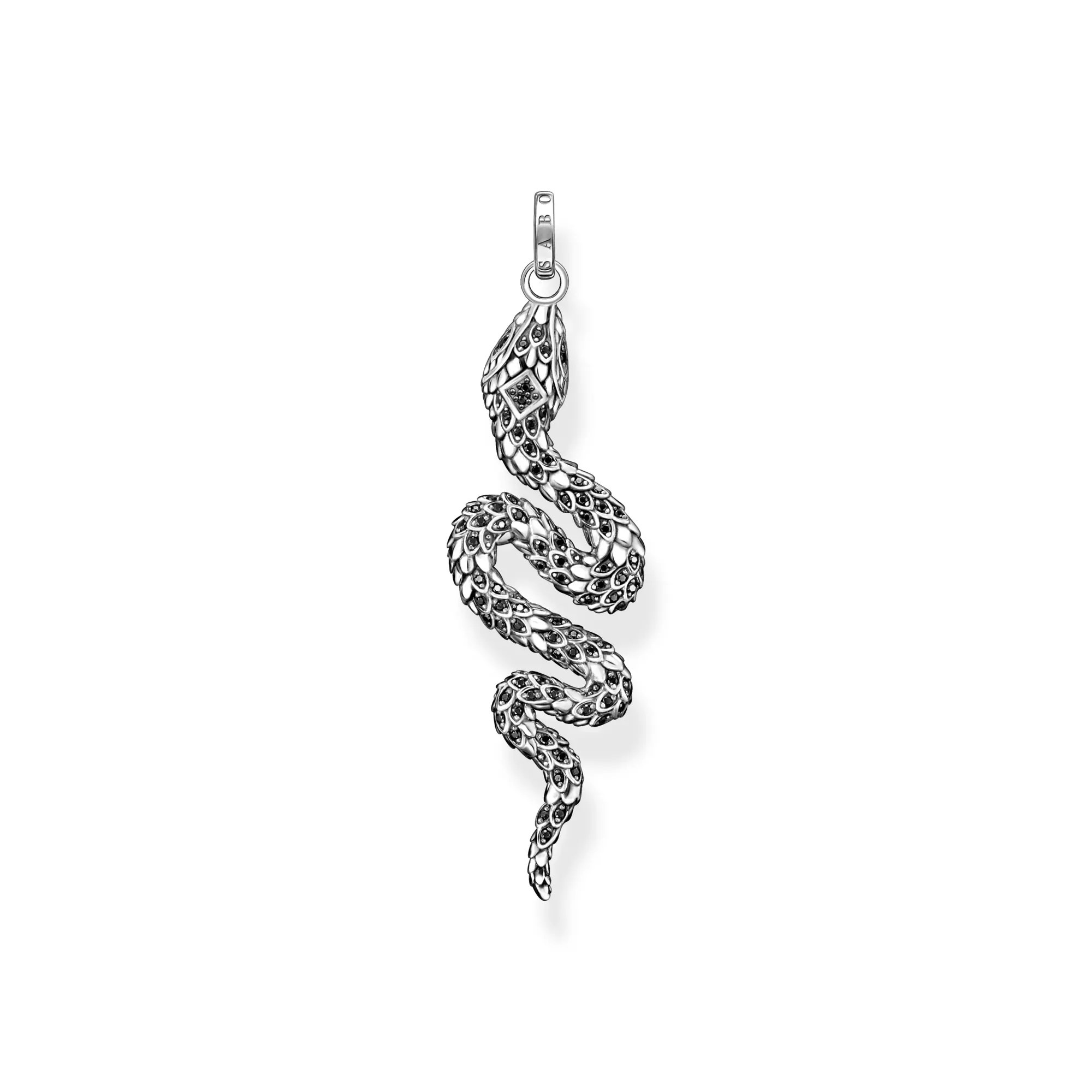 Thomas Sabo Anhänger geschwärzt Schlange – Silber – Zirkonia