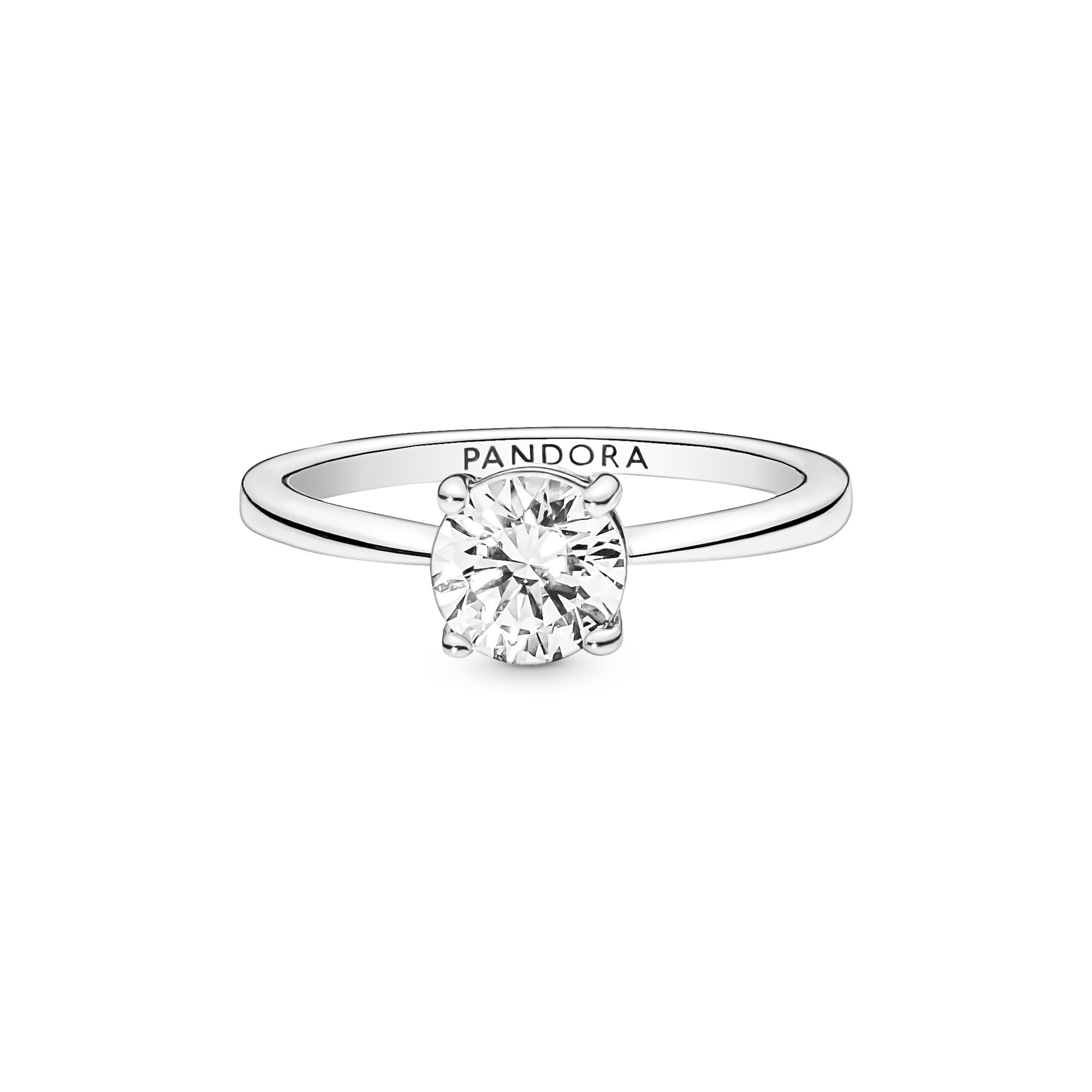 Pandora Ring - Funkelnder Solitär - Sterling Silber - Zirkonia - klar Ansicht 2 – Ansicht 2