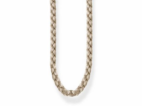 Thomas Sabo Band KE1742-173-19-L100 aus der Glam & Soul Kollektion, elegantes geflochtenes Design in beiger Farbe, ideal für stilvolle Akzente.