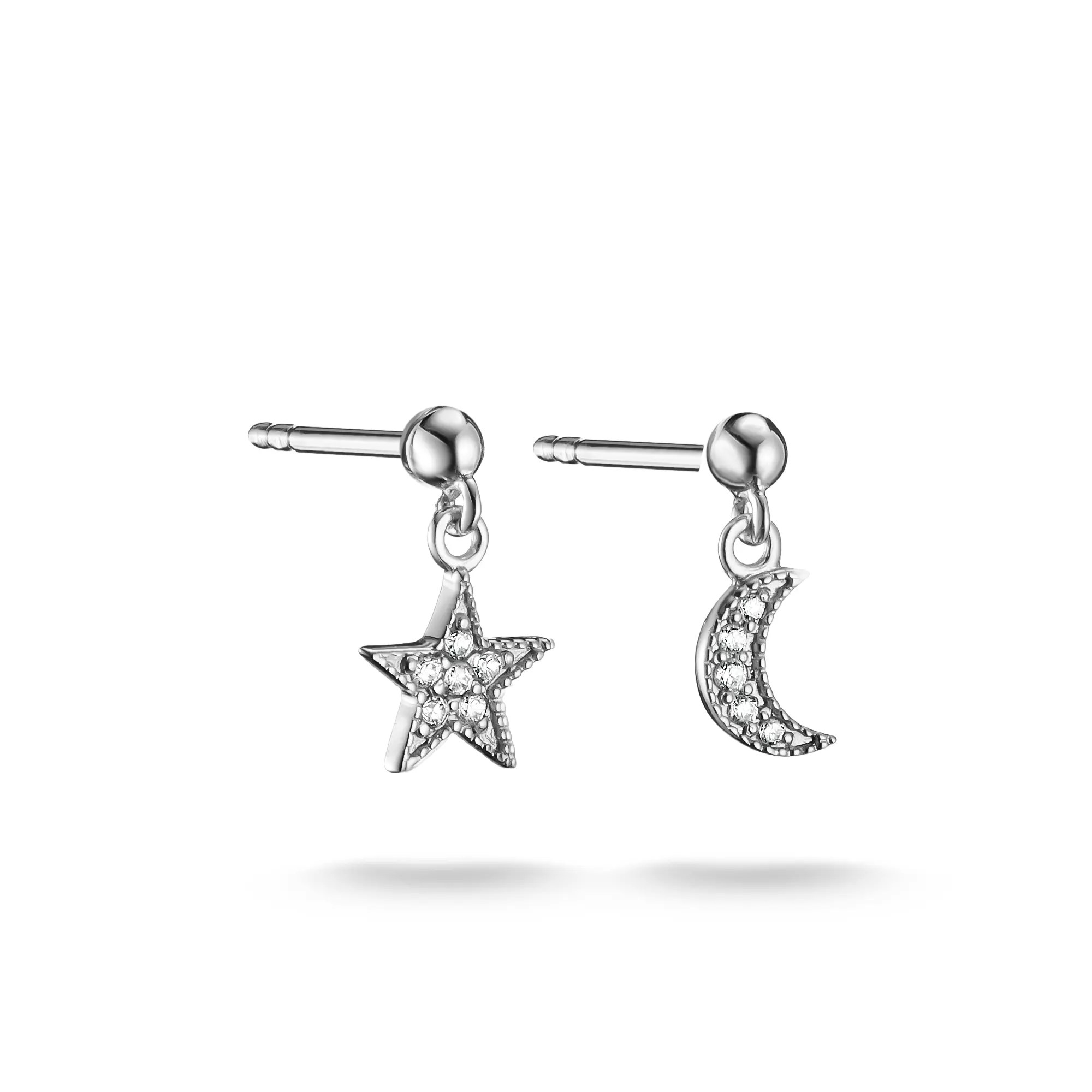 Thomas Sabo Ohrstecker Mond und Stern - 925 Sterling Silber - Zirkonia – Ansicht 2