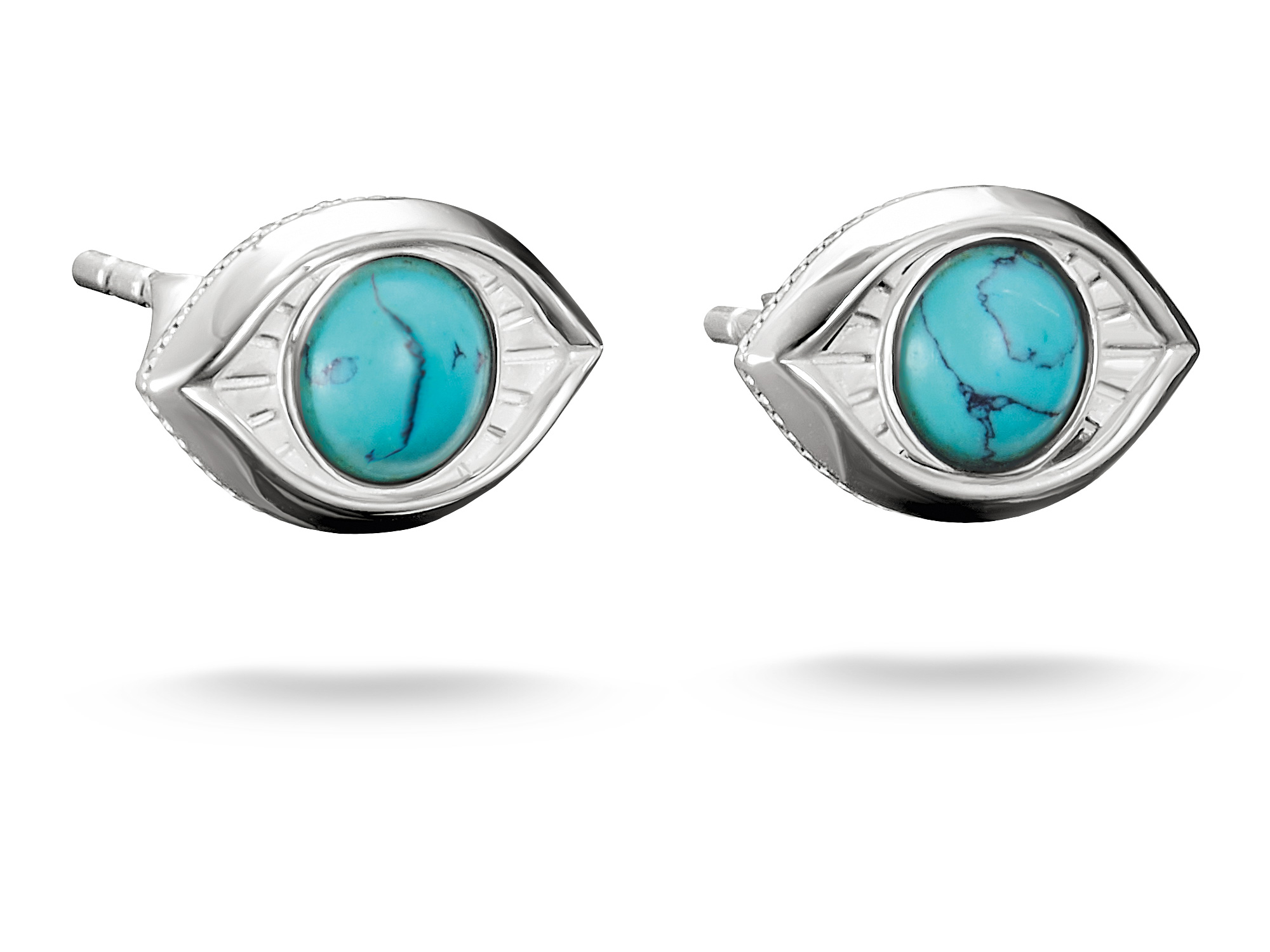 Thomas Sabo H2343-404-17 ELYNDRA Ohrstecker - Sterling Silber & imit. Türkis - Türkis